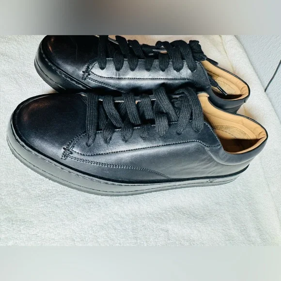 NEW John Varvatos Low Reed Sneakers , Size 9.5 BLACK - Picture 2 of 11